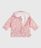 Baby-Windjacke mit Blumenmuster rosa CHARME/weiss MARSHMALLOW