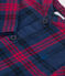 Kariertes Babyhemd aus Flanell blau SMOKING/weiss MULTICO