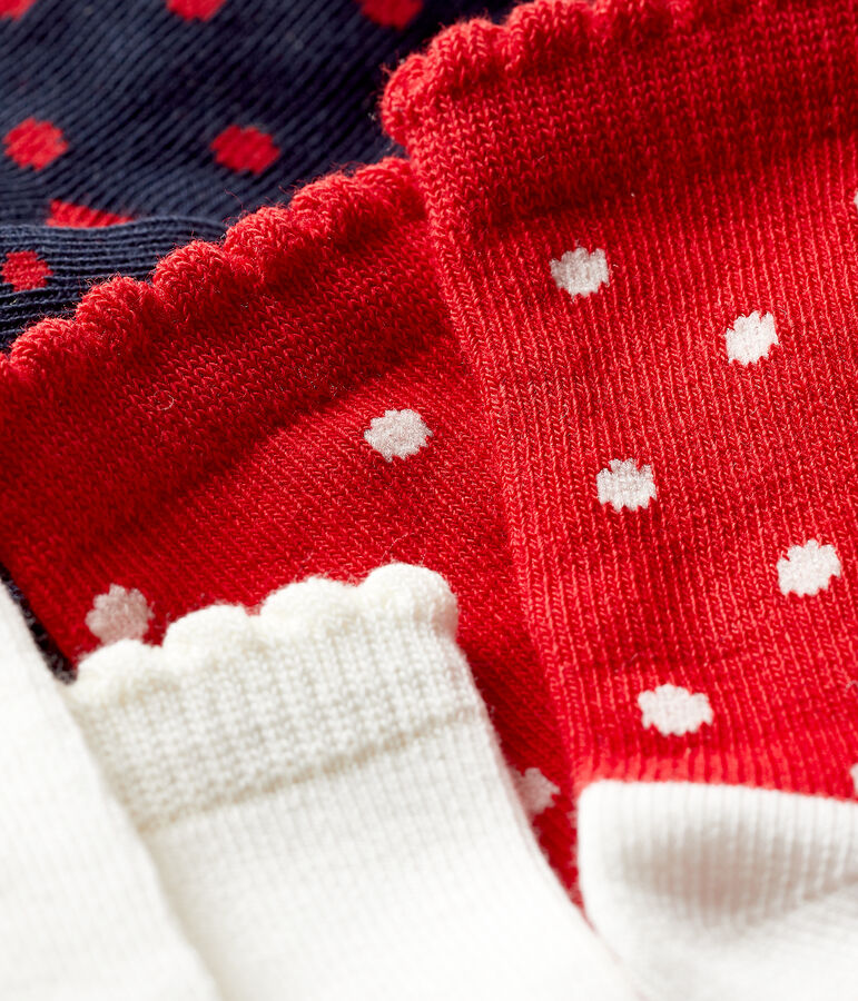 3er-Set Babysocken f&uuml;r M&auml;dchen vielfarbig