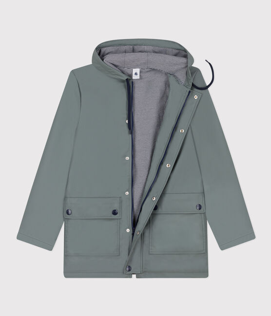 Regenjacke aus recyceltem Material und Bio-Baumwolle grün THUYA
