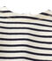 Gestreiftes Baby-Mädchen-Kleid beige COQUILLE/blau SMOKING