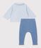 Baby-Set aus Baumwolle mit Bruststickerei und Vichy-Muster vielfarbig