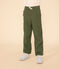 Kinderhose aus gestreiftem Baumwoll-Kattun Kinder/Jungen grün CROCO