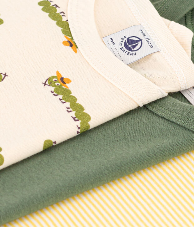 3er-Set Kurz&auml;rmelige Kinder-T-Shirts aus Baumwolle vielfarbig