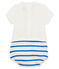 Baby-kurzoverall jungen weiss MARSHMALLOW/blau COOL