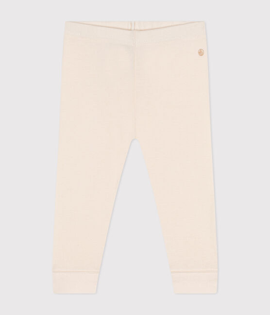 Baby-Leggings aus einfarbiger Baumwolle naturfarben AVALANCHE