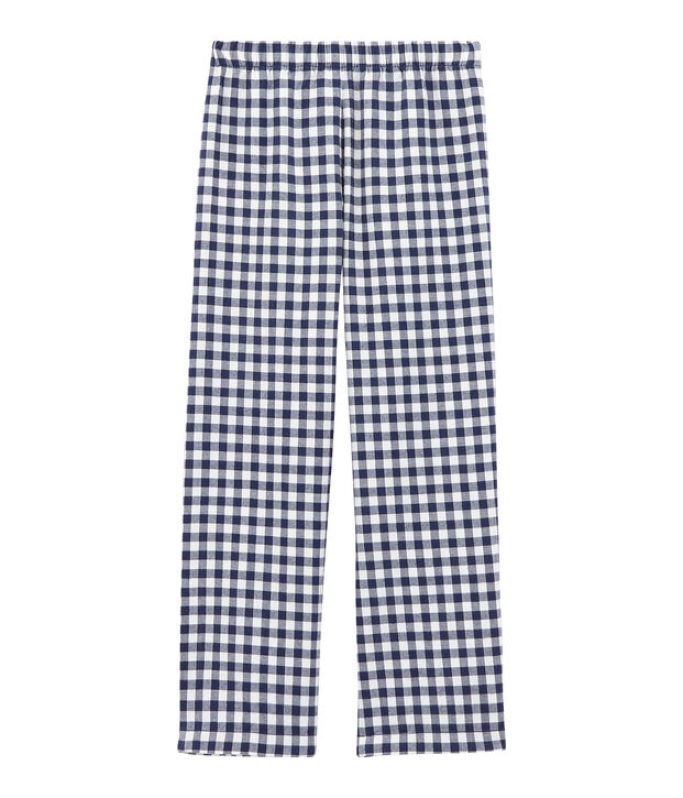 Pyjamahose f&uuml;r Jungen weiss/blau