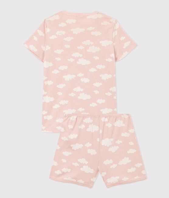 Kinder-Kurzpyjama aus Baumwolle mit Wolkenmotiv für Mädchen SALINE/ MARSHMALLOW