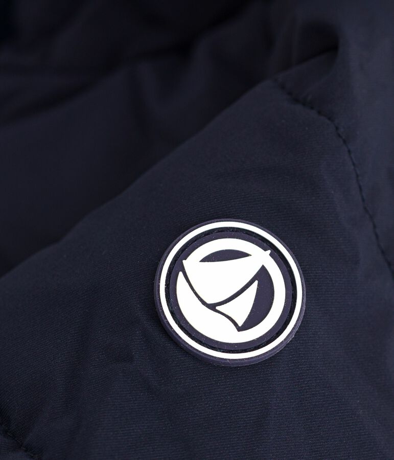 Baby-Winterjacke aus einfarbigem Polyester blau