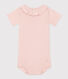 Kurzärmeliger Baby-Body aus Baumwolle mit Rüschenkragen