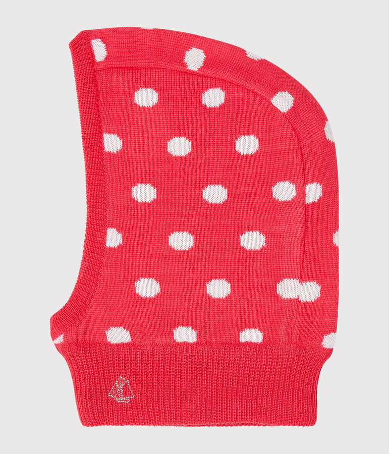 Kapuzenm&uuml;tze f&uuml;r Babys, unisex rot/weiss