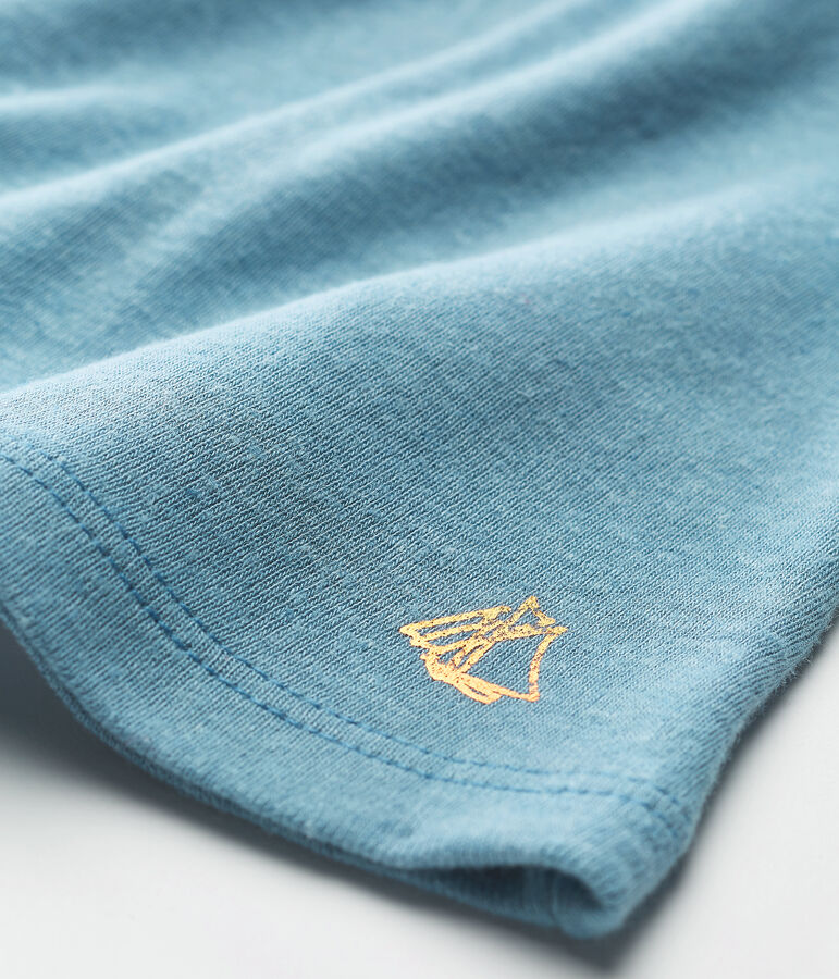 Kurz&auml;rmelige baby-bluse aus baumwolle/leinen m&auml;dchen FONTAINE