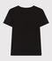 Eng anliegendes T-Shirt mit Rundhalsausschnitt aus Baumwolle für Damen schwarz NOIR