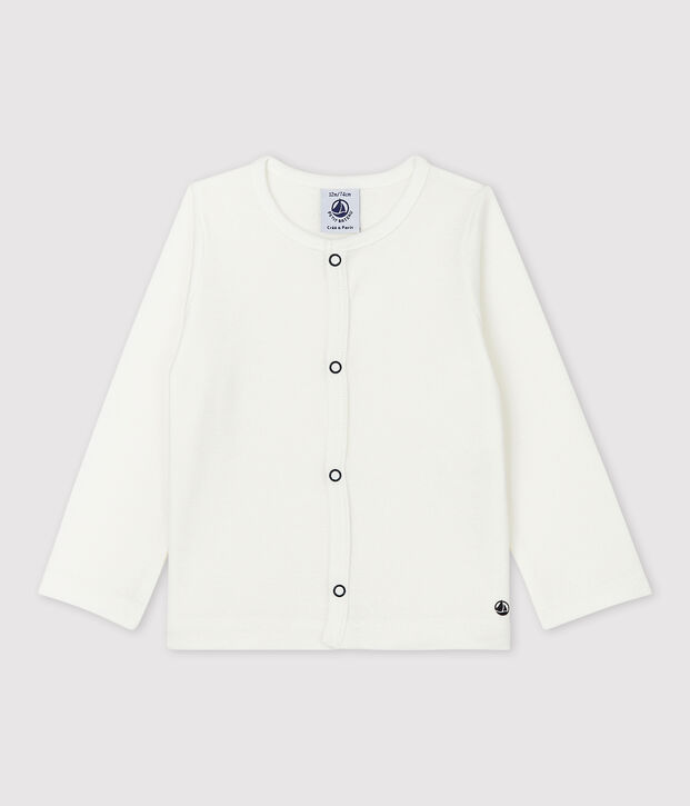 Baby-Cardigan aus Baumwolle weiss