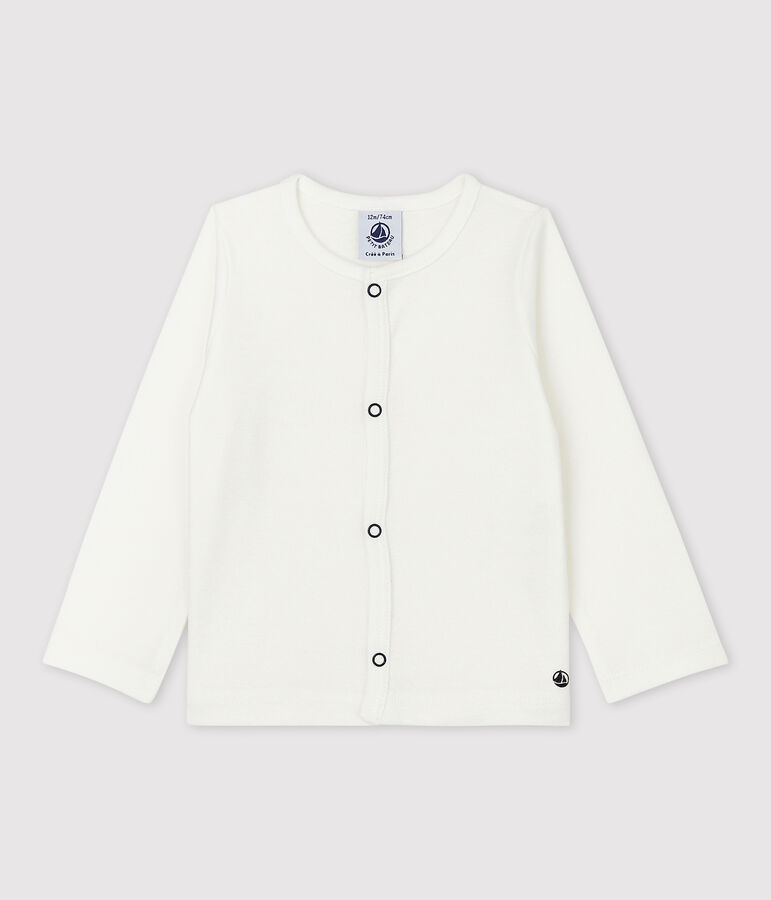 Baby-Cardigan aus Baumwolle weiss