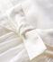 Kurzärmeliges Baby-Kleid aus Satin für Mädchen weiss MARSHMALLOW