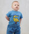 Kurzärmeliges Baby-T-Shirt aus einfarbiger Baumwolle blau ALASKA