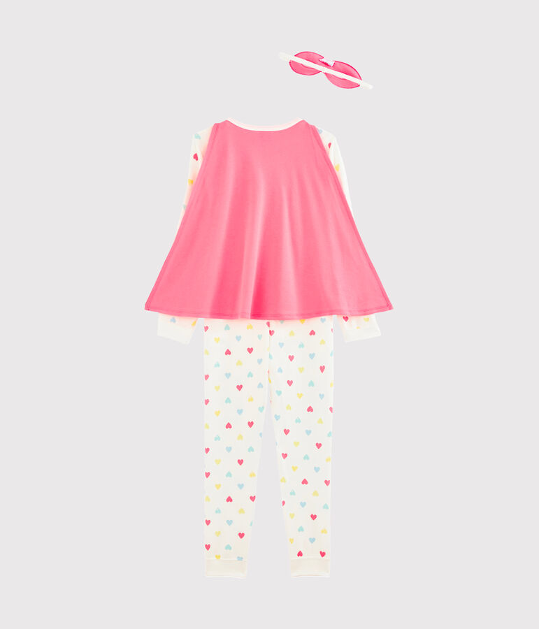 Overall mit Maske f&uuml;r M&auml;dchen weiss/vielfarbig