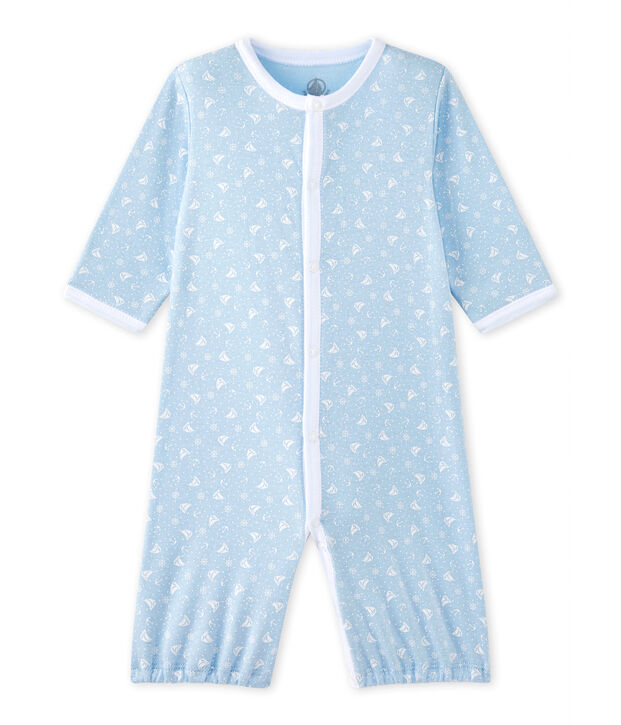 Unisex-Baby-Overall mit 2-in-1-Effekt blau/weiss