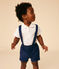 Kurzärmeliges Baby-Poloshirt aus Baumwolle weiss MARSHMALLOW