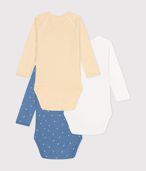3er-Set langärmelige Baby-Bodys in Wickeloptik aus Baumwolle  variante 1