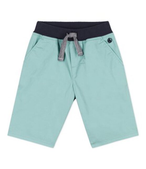 Bermudas aus Baumwoll-Serge für Jungen grün BOB