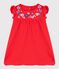 Besticktes Baby-Mädchen-Kleid rot PEPS