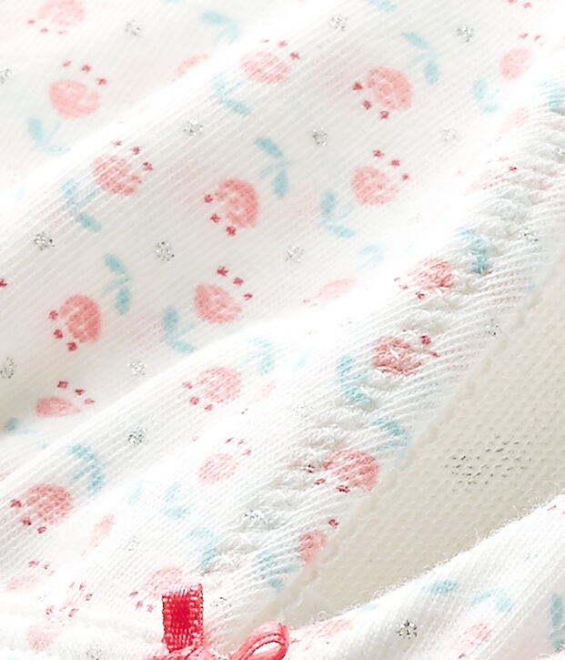 M&auml;dchen-Triangel-BH mit Print weiss/vielfarbig