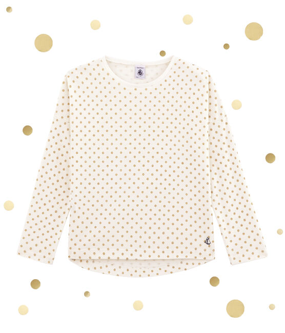 Langarmshirt weiss MARSHMALLOW/gelb DORE