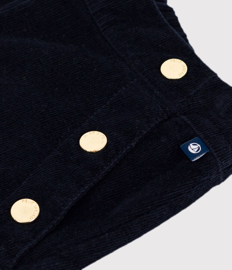 Kinder-Hose aus einfarbigem Fein-Cord blau