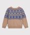 Kinder-Jacquardpullover aus Wolle und Baumwolle vielfarbig/vielfarbig