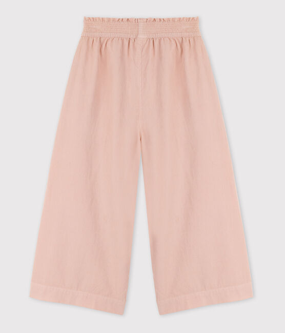 Weit geschnittene Kinderhose aus Feincord für Mädchen rosa SALINE