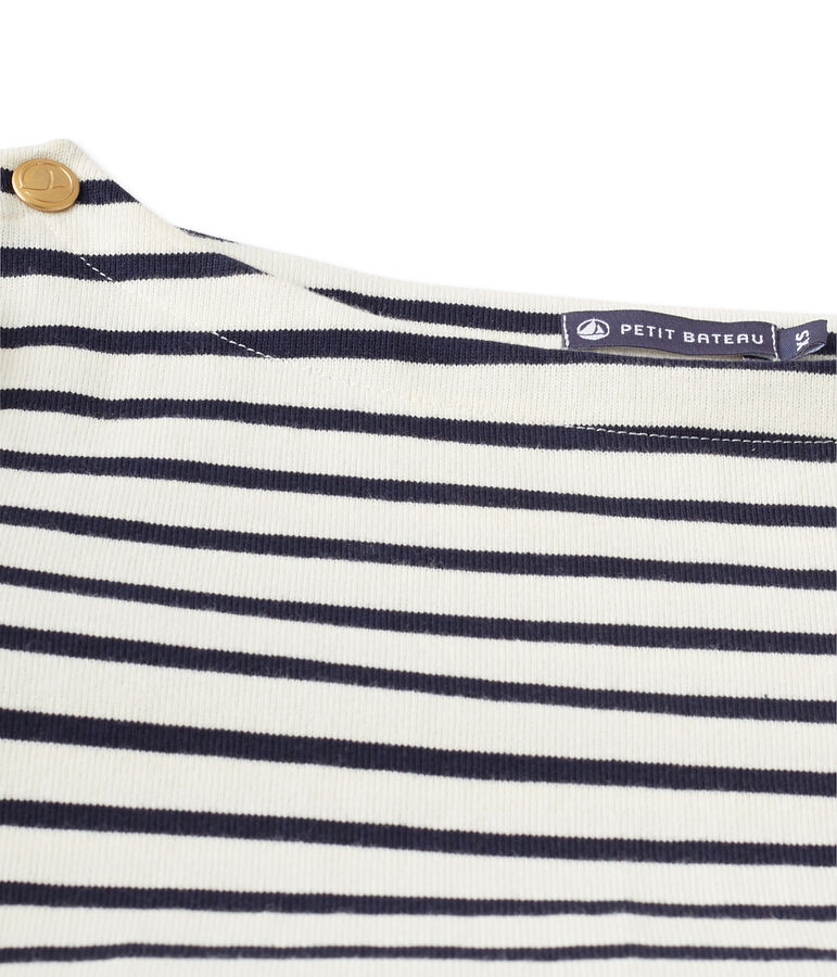 Robe marini&egrave;re femme en jersey lourd weiss/blau