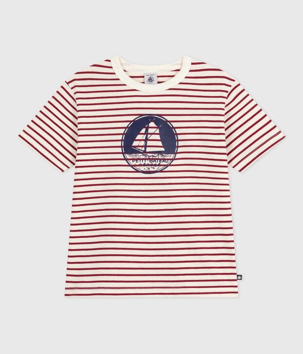 Kurz&auml;rmeliges Kinder-T-Shirt mit Muster rot/rot