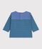 Lang&auml;rmeliges Baby T-Shirt aus Baumwolle mit Streifen. blau/gr&uuml;n