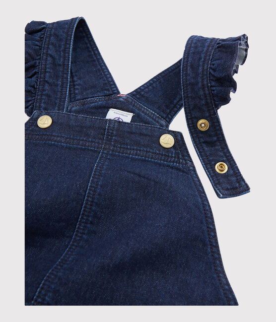 Kinder-Latzkleid für Mädchen blau DENIM BLEU FONCE