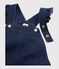 Kinder-Latzkleid für Mädchen blau DENIM BLEU FONCE
