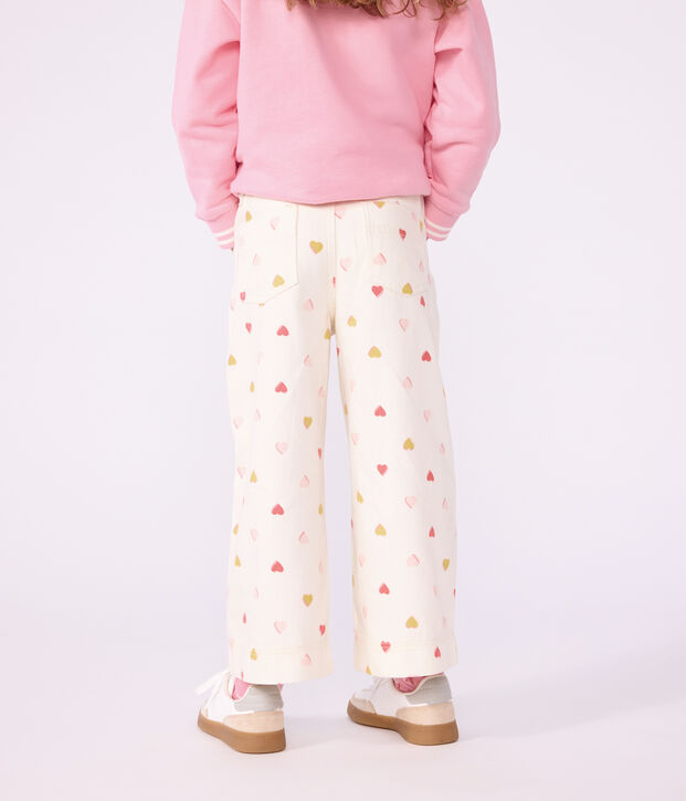 Kinder Wide Leg-Hose aus Baumwolle naturfarben/vielfarbig