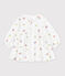 Babykleid aus Bio-Doppeljersey mit Blumenmuster. weiss MARSHMALLOW/weiss MULTICO