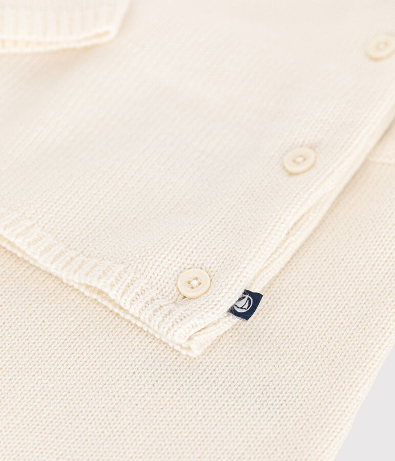 2-teiliges Baby-Strickset weiss/rot