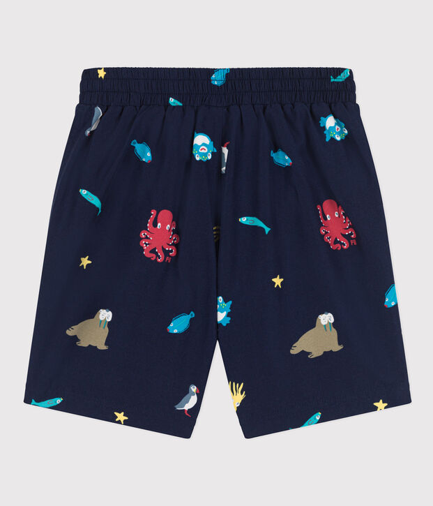 Bedruckte Kinder-Badeshorts aus recyceltem Material f&uuml;r Jungen blau/vielfarbig