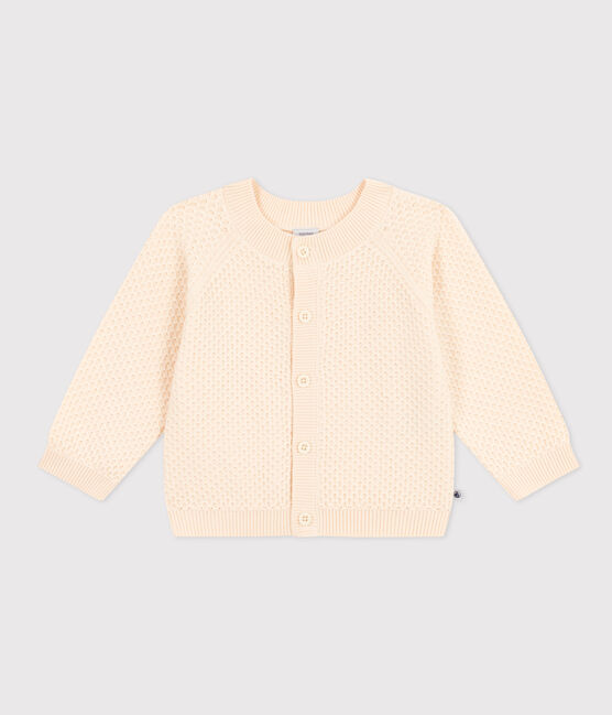Baby-Cardigan aus Baumwollstrick naturfarben AVALANCHE
