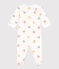 Baby-Strampler aus Nicki mit mehrfarbigen Herzen weiss MARSHMALLOW/weiss MULTICO