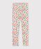 Kinder-Leggings aus Baumwolle mit Blumenmuster weiss/vielfarbig