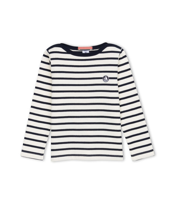 Sweatjacke beige COQUILLE/blau ABYSSE