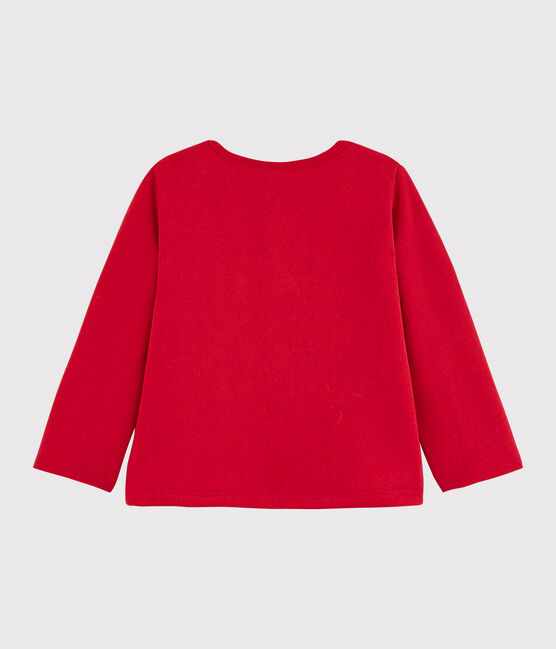 Baby-Cardigan aus Molton für Mädchen rot TERKUIT