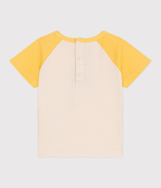 Kurzärmeliges Baby-T-Shirt aus Baumwolle im Colorblock gelb AVALANCHE/ ORGE