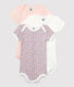 3er-Set kurzärmelige Baby-Bodys für Mädchen
