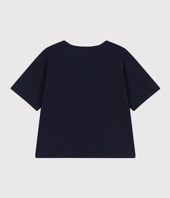 Weites Damen-T-Shirt LE BOXY aus Baumwolle blau SMOKING