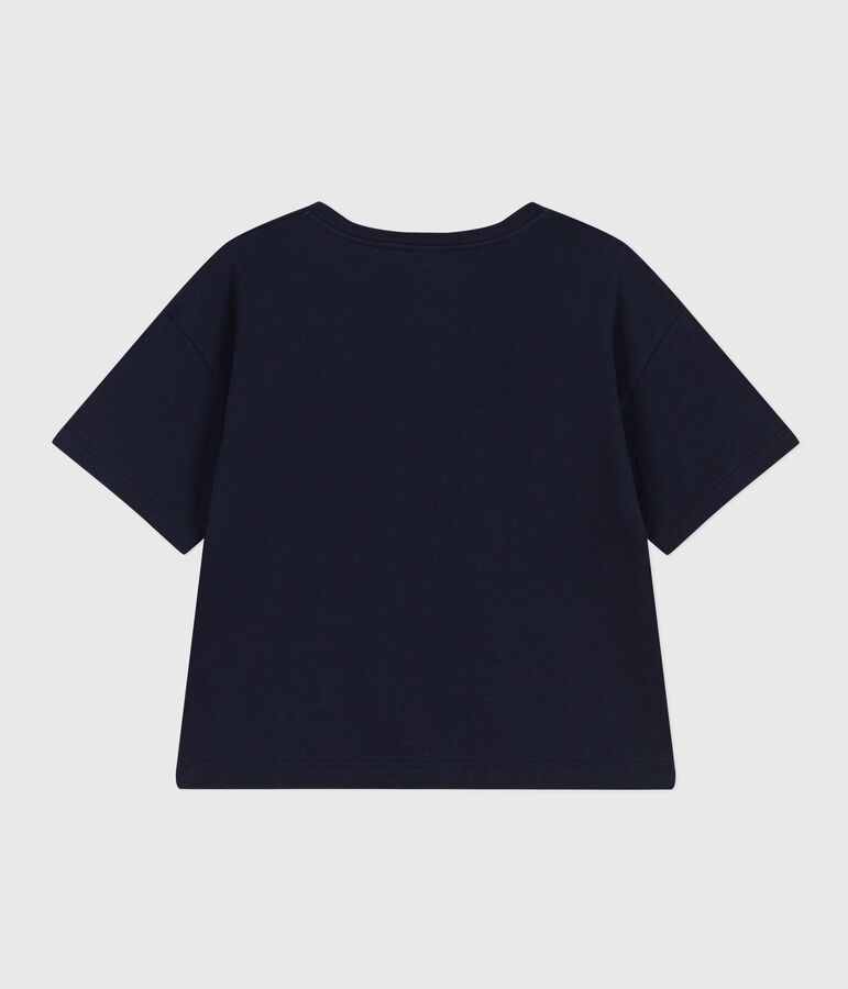 Weites Damen-T-Shirt LE BOXY aus Baumwolle blau